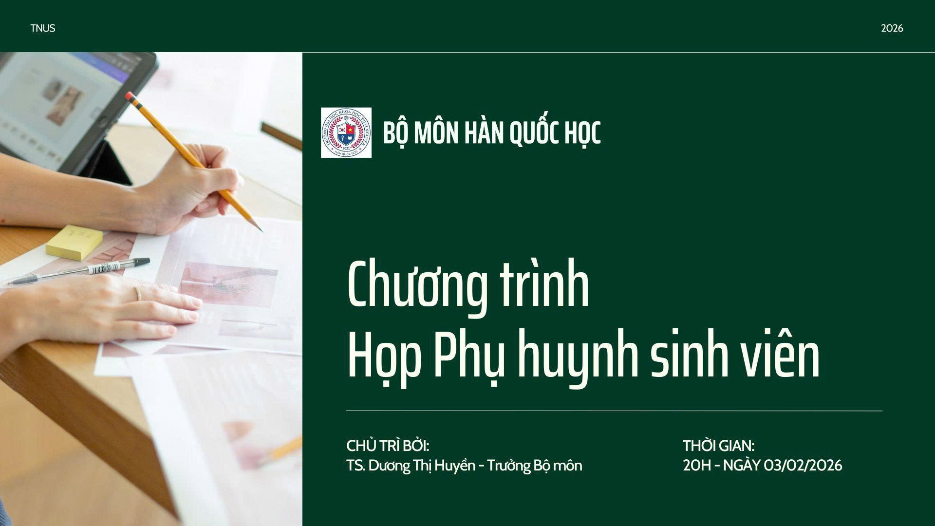 Chương trình trao đổi, kết nối thông tin giữa Bộ môn và gia đình sinh viên thành công tốt đẹp